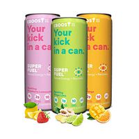 EBOOST Natural Nootropic Energy Drink | Electrolytes + Vitamins (B12) + Milk Thistle | Sports Preworkout Drink, Healthy Mixer, Travel, Work/Study (12 Fl oz, 24 Pack) (Variety Pack)