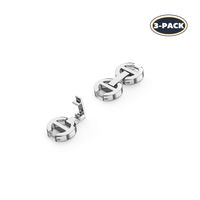 TOYOUTHS 3-pcs Extra Links Metal Buckles Silver Compatible with Fitbit Versa Bands Replacement Chains Accessories