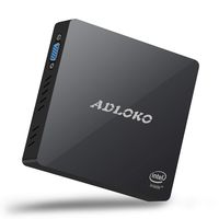 Fanless Mini PC, ADLOKO Z83-Pro Mini Computers, Mini PC 4gb ram 64g, Mini PC Z8350, HDMI/VGA/Gigabit Ethernet/Dual WI-FI/ USB3.0/ BT4.0, Mini PC Windows 10