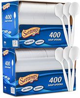 [800 Count] Settings Plastic White Forks, Practical Disposable Cutlery, Great For Home, Office, School, Party, Picnics, Restaurant, Take-out Fast Food, Outdoor Events, Or Every Day Use, 2 Boxes