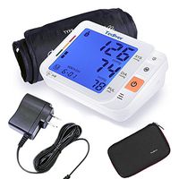 Tediver Digital Blood Pressure Monitor, Large Cuff 0.7-1.3 Feet - Automatic Upper Arm Blood Pressure Cuff Sets with Adapter and Device Case, Backlight LCD screen, 2 Year Warranty
