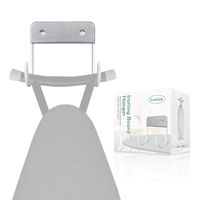 Lenink Ironing Board Hanger,Wall Mount Ironing Board Holder Organizer Wall Rack for Laundry Rooms (White)