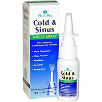 Natra-Bio Cold and Sinus Nasal Spray Liquid, 0.8 Ounce - 3 per case.
