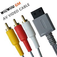 Wii/Wii U AV Cable - 6FT Audio Video Wire Cable Composite 3 RCA Gold-Plated High Definition for Nintendo TV HDTV Display