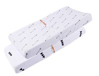 Knlpruhk Changing Pad Cover Set 2 Pack 100% Jersey Knit Cotton Ultra Soft Stretchy Baby Girl Boy Grey Arrows and Black Triangles for a Standard Baby Change Pad
