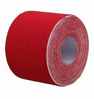 Cotton Kinesiology Sports Tape, Latex Free, Breathable, Therapeutic Tape, Pro & Olympic Choice, 1 Roll Uncut, Red