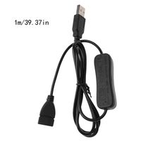 Huilier Data Sync USB 2.0 Extender Cord USB Extension Cable with ON Off Switch for PC USB Fan LED Lamp USB Charger Raspberry Pi