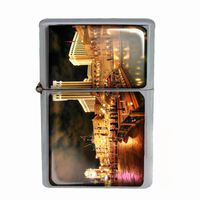 Wind Proof Dual Torch Refillable Lighter Las Vegas Design-005