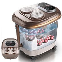 Fully Automatic Electric Massage Foot Bath with Auto Shiatsu Massage Roller Spa Foot Bath with Heater Temperature Control Deepening Design