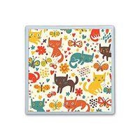 XIANN Care Contact Lens Box Holder Container Case Storage Eyecare Kit - Cute Colorful Cat And Butterfly