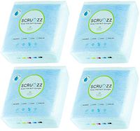 Scrubzz Disposable No Rinse Bathing Wipes - All-in-1 Single Use Shower Wipes, Simply Dampen, Lather, and Dry Without Shampoo or Rinsing, 100 Count (4 Pack)