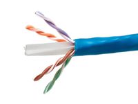 Monoprice Cat6A Ethernet Bulk Cable - Network Internet Cord - Solid, 550Mhz, UTP, CMR, Riser Rated,  Pure Bare Copper Wire, 10G, 23AWG, No Logo, 1000ft, Blue