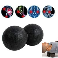 Fencia Peanut Massage Ball, Dual Lacrosse Massage Ball,Double Ball Conjoined Fascia Massage Ball, Deep Relaxation Muscle Fitness Ball Yoga Therapy - Black