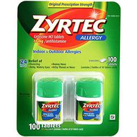 Zyrtec Zyrtec 24 Hour Allergy Relief, 45 tabs 10 mg(Pack of 2)