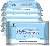 Disinfectant Wipes, 75% Alcohol Cleaning Wet Wipes(10 Pack,100 Wipes), Daily Disinfecting Use for Hand Home House Travel Office Electronics School Outdoor All Purpose