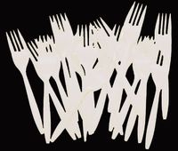 White Plastic Forks (48)