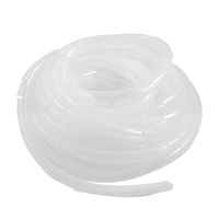 17M PE Polyethylene Spiral Wire Wrap Tube PC Manage Cable Outside Dia M8 Black (Dia 8MM-Length17M, White)