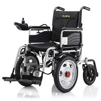 KuiGu Foldable Power Compact Mobility Aid Wheel Chair,Lightweight Electric Wheelchair Portable Medical Scooter,Black,15km