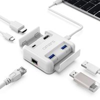 Omars USB C Hub 5 in 1 Multi-Function Hub 4K@30Hz HDMI&RJ45 100/1000M Ethernet&USB 3.0x2 &USB-C PD 60W Charging Port for USB-C Laptops and Smartphones