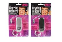 Keyring Accessory Optical Qualtly Magnifying Lenses Folding Pocket Sized Unisex Slim Design Three Strengths Black or Silver (+1.50, 2.0,+2.50) (Black/Silver +2.50)