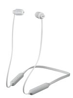 JVC Marshmallow Wireless, Earbud Headphones, Water Resistance(IPX4), 8 Hours Long Battery Life, Secure and Comfort Fit with Flexible Soft Neck Band and Memory Form Earpieces - HAFX35BTW (Ivory)
