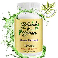 Botanicals for Balance Hemp Oil Extract Softgels, 60 Count for Inflammation Pain, Stress & Anxiety Relief - Natural Sleep & Mood Support - Made in The USA