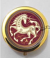 BlackKey Animal Horse 3-Compartment Decorative Pocket Gift Box Case Organizer for Pill, Color 2 -1834