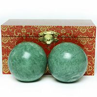 2"Marble Dark Green Baoding Balls Chinese Health Exercise Massage Balls Stress Relieve Hand Exercise BS022