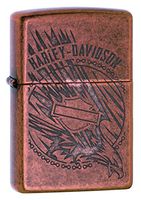 Zippo Harley-Davidson Antique Copper Logo Pocket Lighter