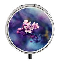 Pill Cases Metal,Custom Round Medecine Case Medecine Bottle Mini Travel Pill Vitamin Decorative Box Case Holder