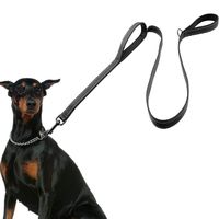 Eco-clean Dog Leash for Large Dogs, 2 Handles for Extra Control, 6 FT Long with Reflective Stitch for Night Walking