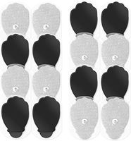 Easy@home 16 2"x3" Reusable Adhesive Electrode TENS Pads for TENS Electronic Pulse Massager in Hand Shape, FDA Cleared for Over The Counter (OTC) Use