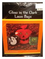 NEW 3 Glow In The Dark Halloween Lawn Leaf Bags, Pumpkin, Ghost, Frankenstein FROM US