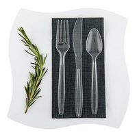 Clear Plastic Knife, Heavy Duty Premium Plastic - Perfect for Catering, Parties, Outdoors and More - 7.3 Inches - 250ct Box - Restaurantware