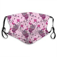 Fashion Comfortable Windproof mask,Fairy Vivid Magical Birds with Ornamental Plumage Wings Artwork,Printed Facial Decorations for Unisex S