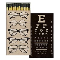 Decorative Eye Chart Match Boxes with Long Kitchen Matches Great for Lighting Candles, Grills, Fireplaces and More |