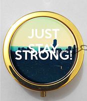 BlackKey Stay Strong 3-Compartment Decorative Pocket Gift Box Case Organizer for Pill, Color 2 -1203