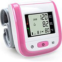 XY Fancy Household Medical Hand Wrist Sphygmomanometer Fully Automatic Wrist Blood Pressure Meter Monitor Heart Beat Meter with LED Display (Pink)