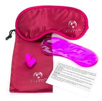 Sleeping Eye Mask By Simple Health, Sleep & Insomnia Blindfold Contoured for Men, Women, Girls, Kids and for Travel, Meditation, Puffy Eyes & Dark Circles, Free Ear Plugs & Carry Pouch, Dreamy Fuchsia