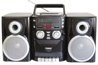 NAXA Electronics NPB-426 Portable CD Player with AM/FM Stereo Radio, Cassette Player/Recorder and Twin Detachable Speakers