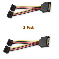 Siyu Xinyi SATA Hard Drive Cable 15P Male - Female 5 Row Extension Cord (with Buckle Power Cord) 2-Piece Set