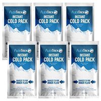 Disposable Instant Cold Pack (6-Pack) - Emergency Breakable First Aid Kit Content for Body Injuries - Perfect for Sports, Camping, Vacation, Athletes, Fitness Trainers - 4.5 x 7.5 inches.