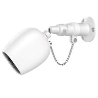 Anti-Theft Mount and Case for Arlo Pro and Arlo Pro 2 Camera, Outdoor Security Chain Lock Wall Mount with Protective Silicone Cover Skin, 1 Set, White