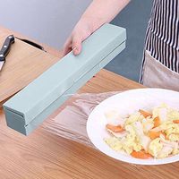 VKTECH Plastic Wrap Cutter Wrap Dispenser Food Freshness Dispenser Preservative Film Unwinding Cutting Foil & Wax Paper Cling Wrap Kitchen Accessories (Green)