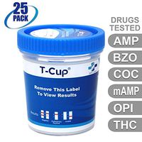 MiCare [25pk] - 6-Panel Multi Drug Test Cup (AMP/BZO/COC/mAMP/OPI/THC) #MI-TDOA-264
