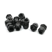 uxcell 8 Pcs Waterproof PG13.5 Model 6-12mm Cable Range Cables Gland Black