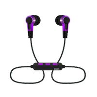 Hanging Neck Wire-Controlled in-Ear bass Good Sound Quality Headphones (Purple)
