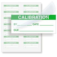 SmartSign "Calibration" Label | 1.5" x 0.625" Polyester with Clear Flap, Pack of 140