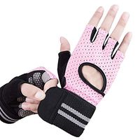 Gloves Outdoor Sports Sports Wristband Gloves Yoga Cycling Sports Equipment Fitness Equipment Training Half Finger Gloves (Pair) (Color : Pink B, Size : S)