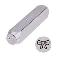 BENECREAT 6mm 1/4" Bow Metal Design Stamps Punch Stamping Tool - Electroplated Hard Carbon Steel Tools to Stamp/Punch Metal, Jewelry, Leather, Wood